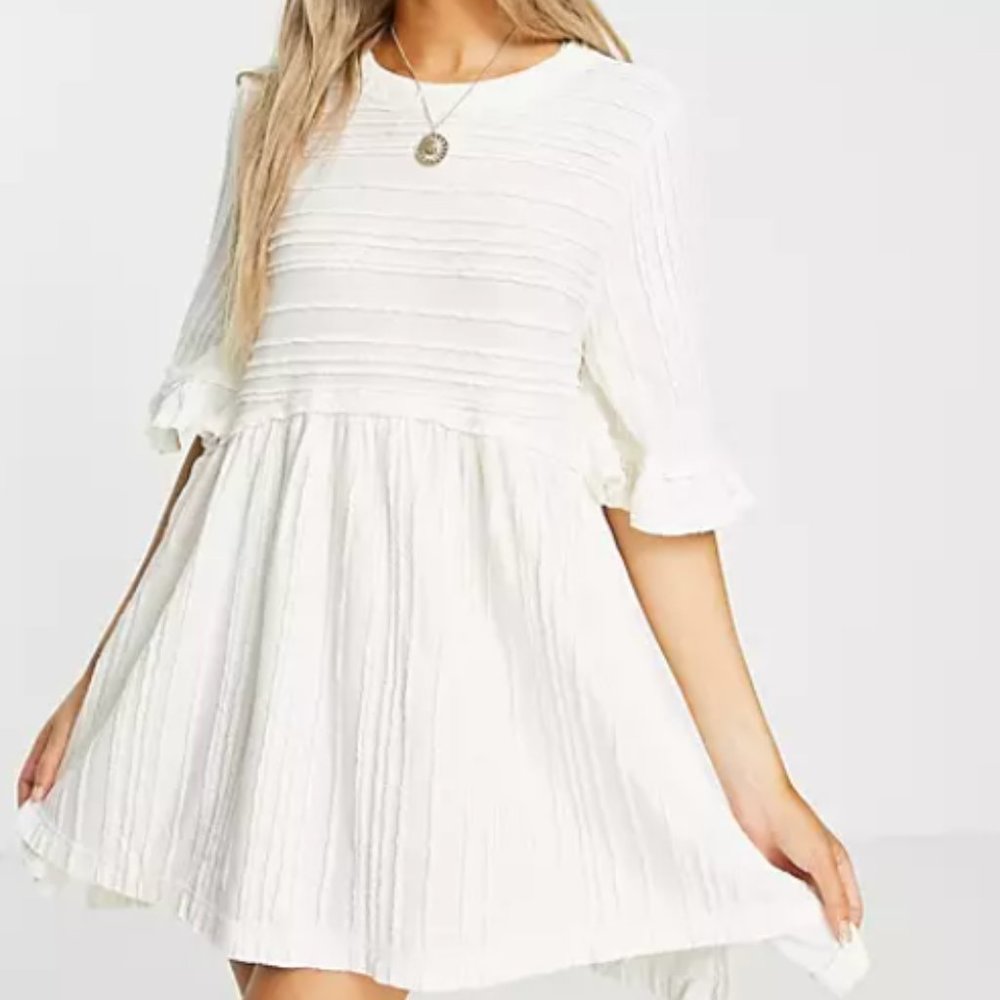 XS Free People Ivory Take a Spin tunic